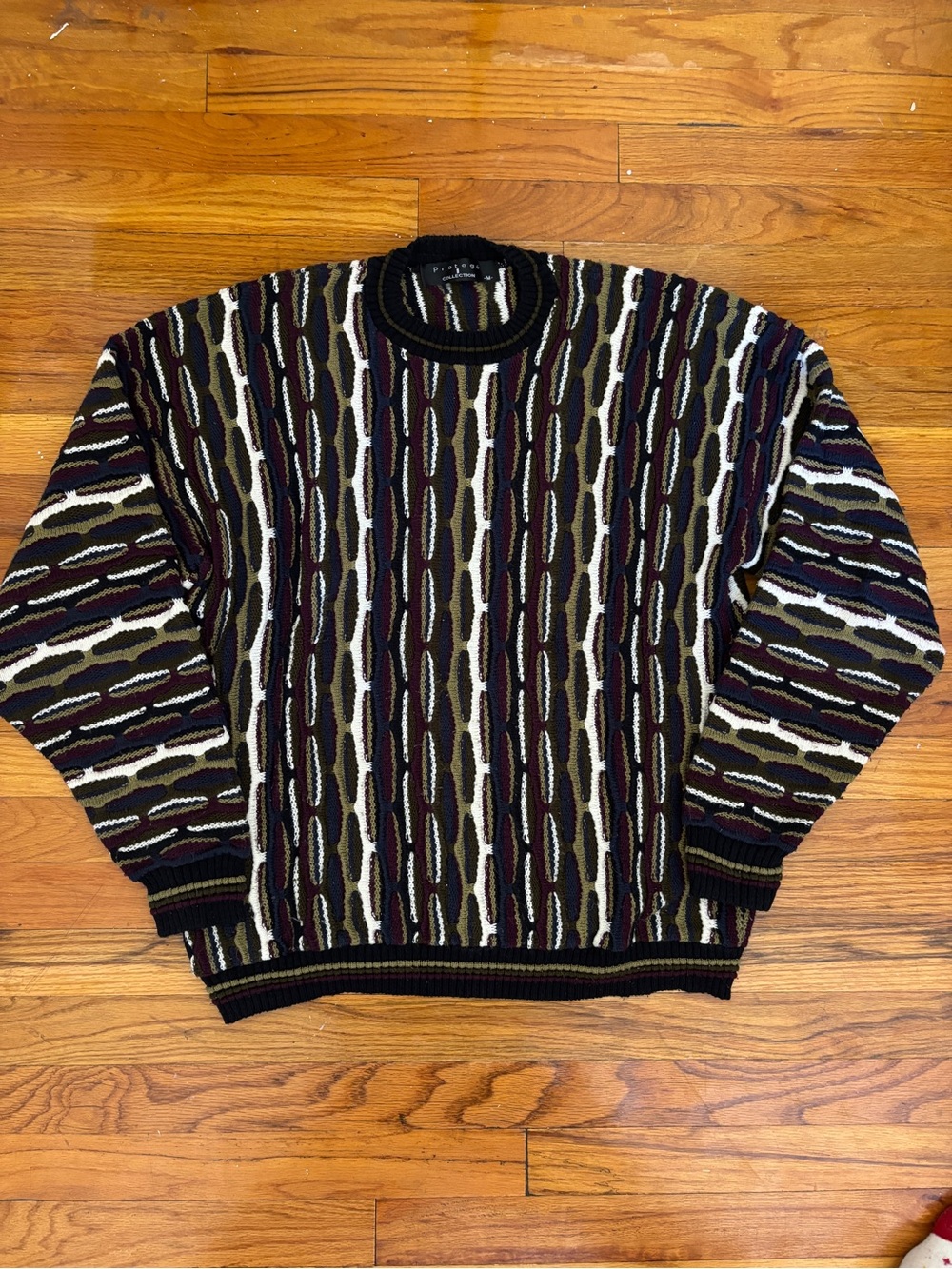 Men's Striped Crewneck Knit Sweater